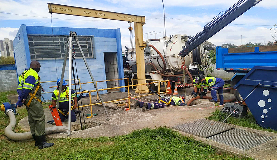 Semae faz limpeza preventiva em estações elevatórias de esgoto