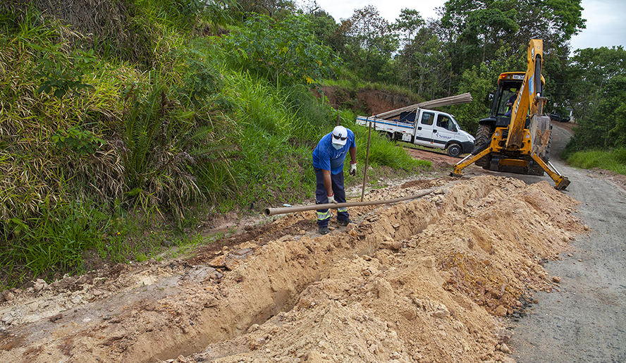 Obras do Semae chegam a 1,5 mil metros de novas redes nas Chácaras Guanabara